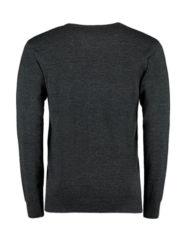 K-KK352-Regular Fit Arundel V-Neck Sweater